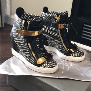 Giuseppe Zanotti Lorenz Wedge Sneakers Size 38